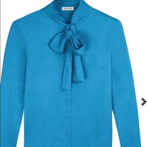 🌻Kettlewell Classic satin tie blouse M